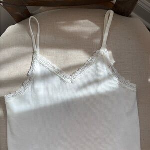 Brandy Melville White Lace Tank